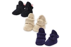 Zutano Unisex Fleece Baby Booties with Organic Cotton Lining, Newborn Essentials