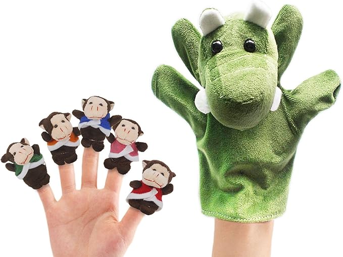 RIY Storytime Animal Finger Puppets Set 6 Piece Five