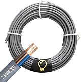 SHPELEC Twin and Earth 2.5mm Cable 20m Grey 6242YH 2.5mm Main Socket Ring view 5