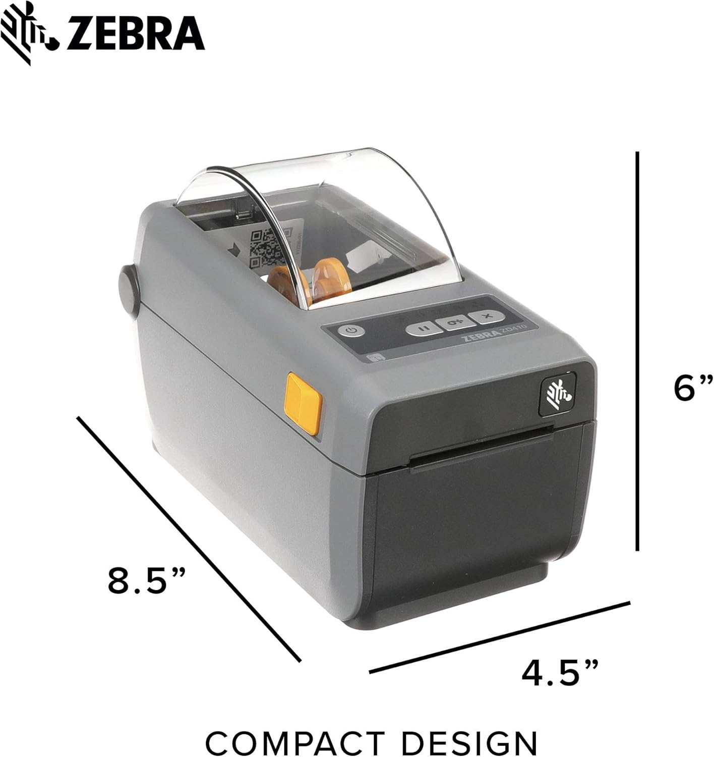 Zebra - ZD410 Direct Thermal Desktop Printer for labels, Receipts, Barcodes, Tags - Print Width of 2 in - USB, Ethernet Connectivity - ZD41022-D01E00EZ : Electronics