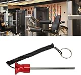 BROLEO Weight Machine Pin 8x125mm Iron Aluminum Red Easy Lock Pull Rope for Gym view 3