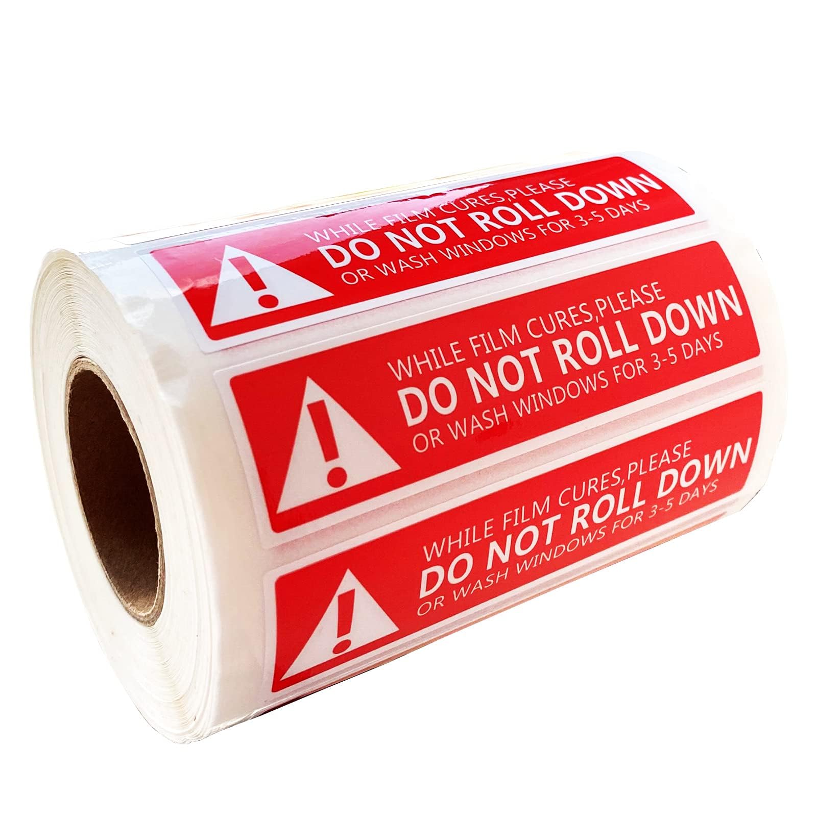 Do Not Roll Down Warning Labels,Windows Film Attention Caution Stickers,4x1 Inch,500 Pcs Per Pack