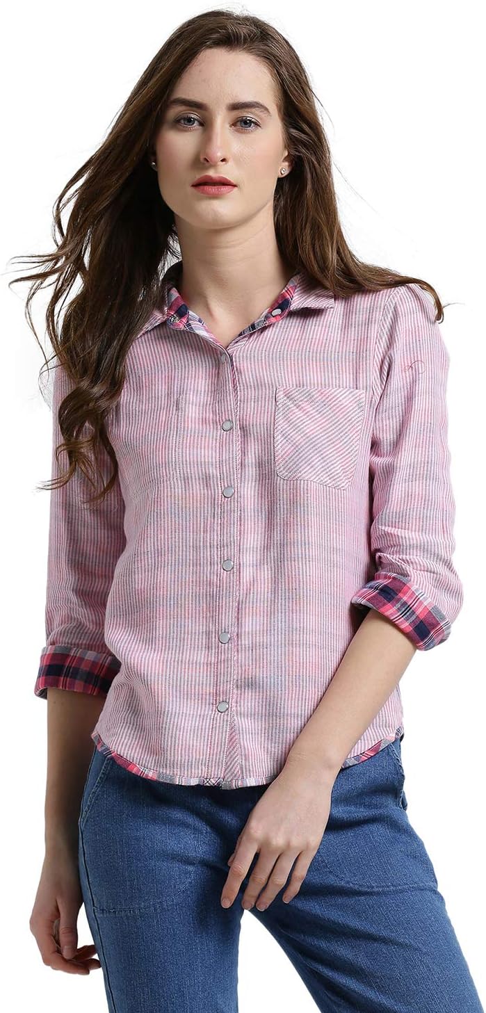 TEXCO Women Self Printed Reversible Shirt