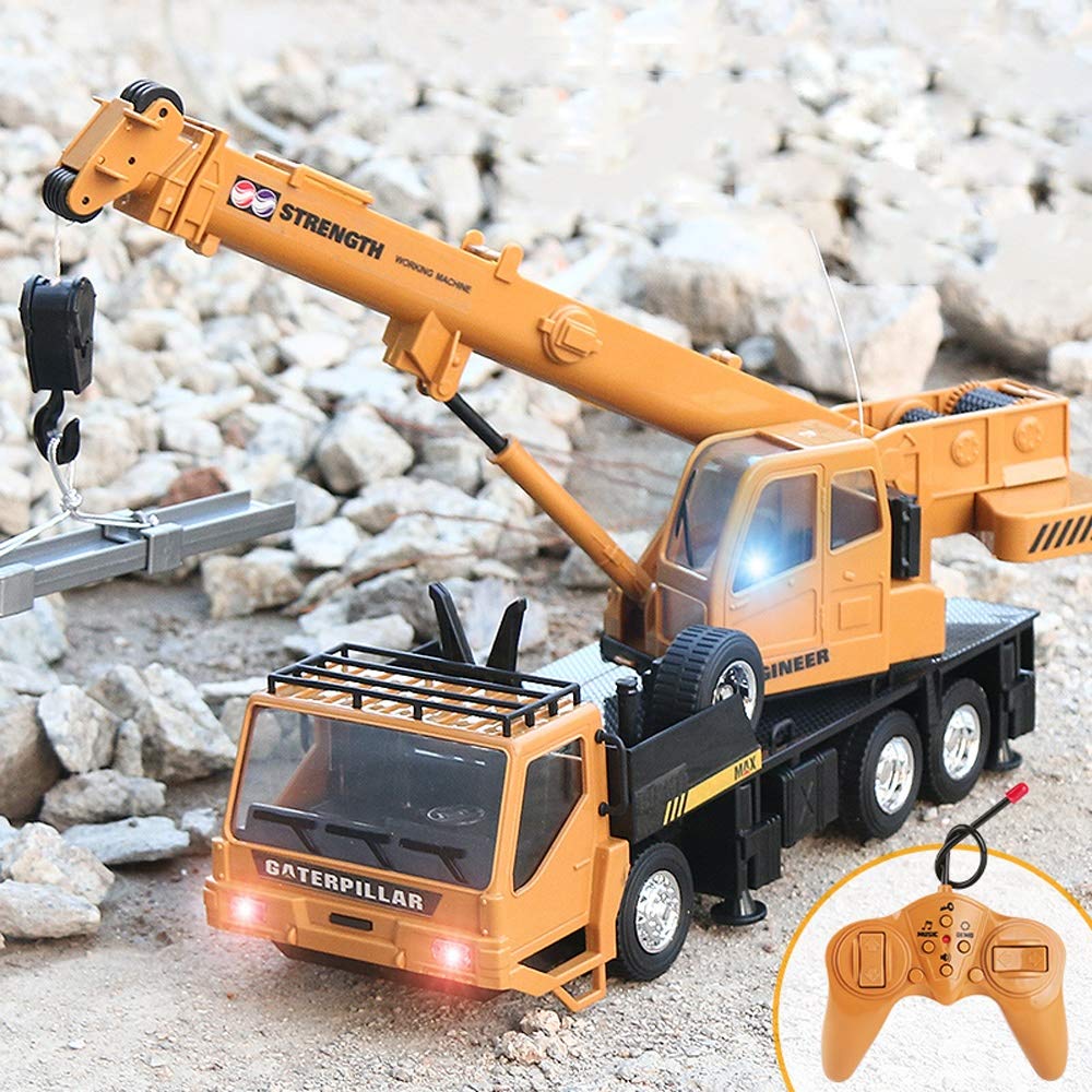 Mua 玩具リフトトラックモデルを充電rcクレーントラック玩具合金ダイキャスト模型玩具エンジニアリング大型クレーントラックボーイ特大建設トラッククレーン 2 4gワイヤレスリモコンクレーンシミュレーション W1xx Color Handle Type Size 2battery Packs Tren