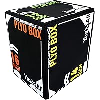 Yes4All 3 in-1 Soft Plyo Box Wooden Core, Foam Plyometric Box for Exercise, MMA, Plyometric Training, Available in 4 Sizes