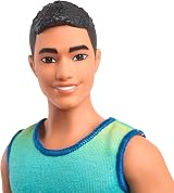 Barbie Ken Fashionistas Doll 236 with Black Hair Blue Green Ombre Tank view 3