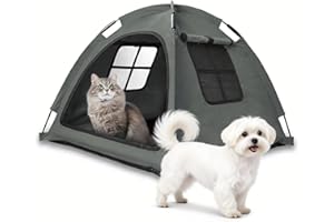 Nockovi Open Design Pet Tent, Cozy Monitoring Bed for Cats & Puppies, Breathable Mesh Walls for Security & Ventilation, Indoo
