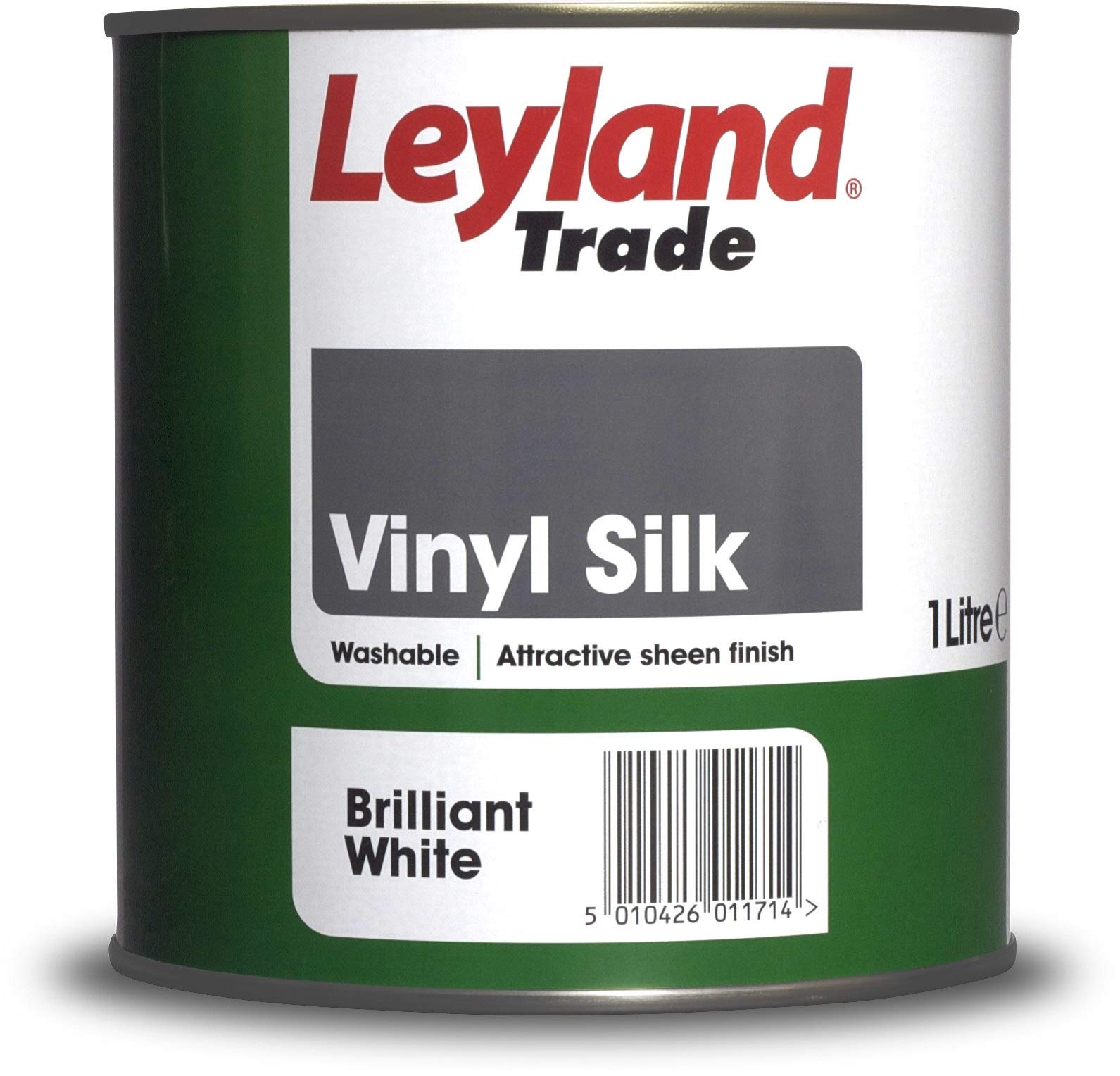 Leyland Trade Vinyl Silk Emulsion Paint - Brilliant White 1L