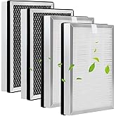 25 Replacement Filter Compatible with MA Series Air Purifier 25 S1/W1/B1,3 in 1 Stage with Pre-filter,High-Efficiency Core Layer,and Activated Carbon,4-Pack