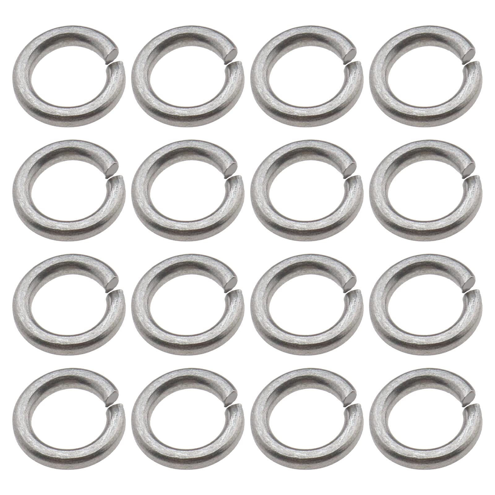 The Lord of the Tools 60PCS M4 Spring Washers Stainless Steel Split Ring Helix Lock Washer Single Coil Square Section Shim Gasket Ring for General Purpose Engineering