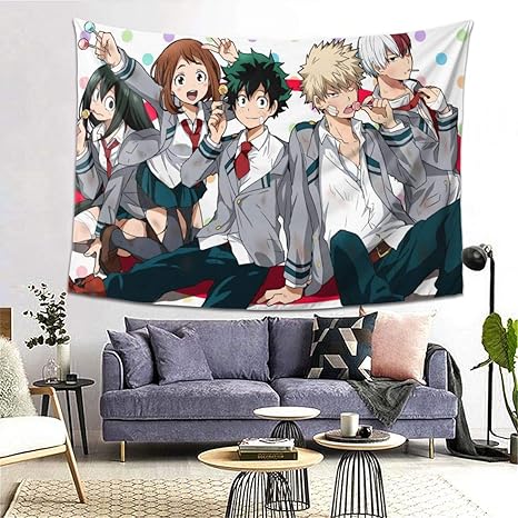 Amazon Co Jp 僕のヒーローアカデミア 6 おしゃれ 多機能壁掛け ベッドルーム リビングルーム 装飾用品 背景布 部屋 寝室 ウォール タペストリー 窓カーテン 結婚祝い 新居祝い0 150cm ホーム キッチン