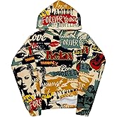 SOLY HUX Men's Vintage Graphic Hoodies Novelty Print Hooded Sweatshirt Pullovers Streetwear