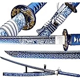Kamaiwo-1045/1060 Clay Tempering high Carbon Steel Hademade Heat Tempered Full Handmade Hand Forged Japanese Katana Authentic,Sword Real Weapons,Full Tang,Functional,Practical Sharp