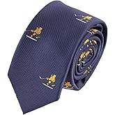 AUSCUFFLINKS Ice Hockey Shot Neckties for Men | Woven Skinny Neck Ties | Birthday Present for Dad | Anniversary Present for Husband (ICE HOCKEY SHOT)