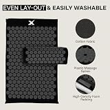Xn8 Sports Acupressure Mat & Pillow Black Spiked Back Pain Relief Wellness Set view 2