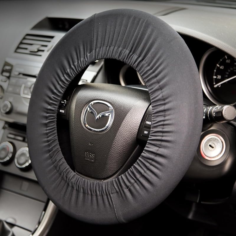 Disklok Black Universal Steering Wheel Protection Cover Soft Stretch Fit