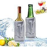 HI FINE CARE Active Wine Cooler, Freezer Sleeve, Quick Cooling, Keeps Drink Cold, 2 Packs