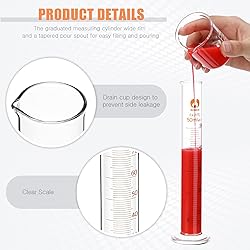 Feekoon 10 Pieces Glass Measuring Beaker and