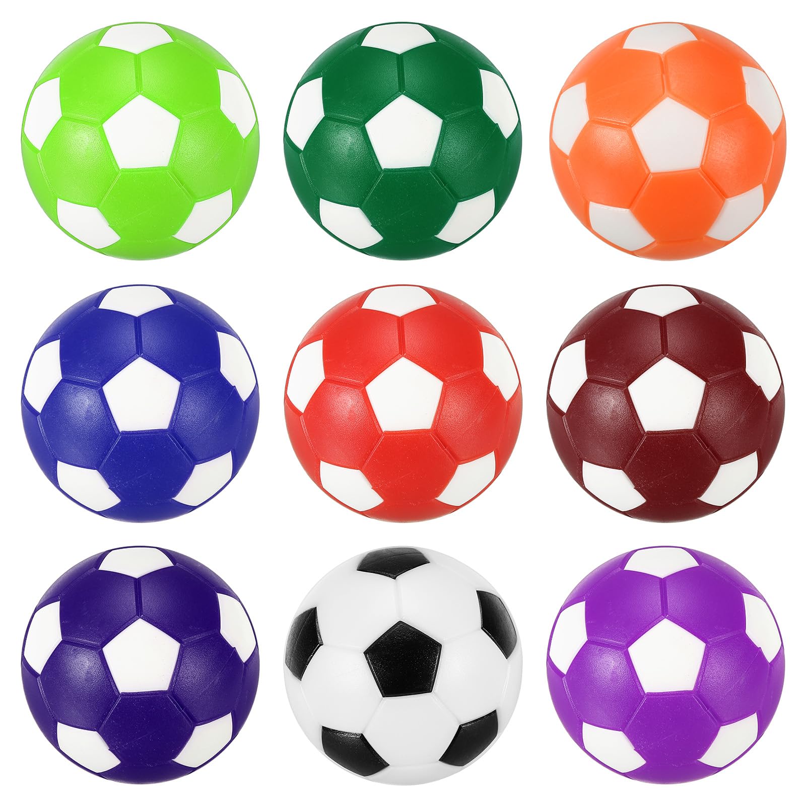 PATIKIL Foosball Table Balls 36mm, 9Pcs Table Soccer Game Replacement for Home Room Foosball Tabletop Game Multicolor