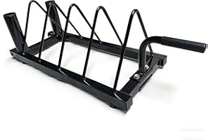 Lanmu2020 Horizontal Weight Plate Rack Holder,Bumper Plate & Olympic Barbell Storage Rack with Steel Frame,350 lb Capacity, W
