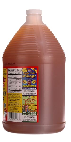 BRAGG ORGANIC APPLE CIDER VINEGAR, RAW, UNFILTERED, WITH THE MOTHER, 128 OZ