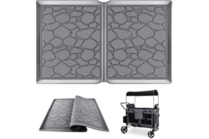 VOONKE All Weather Silica Mat for Wonderfold Wagon W4 Models, Compatible with Wonderfold Stroller Wagons to Protect from Sand, Dust and Water，Stroller Cart Mat Accessory 33.8 * 20.6 * 0.78in（Grey）