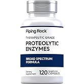 Piping Rock Proteolytic Enzymes Supplement | 120 Capsules | Broad Spectrum Complex | Vegetarian, Non-GMO, Gluten Free