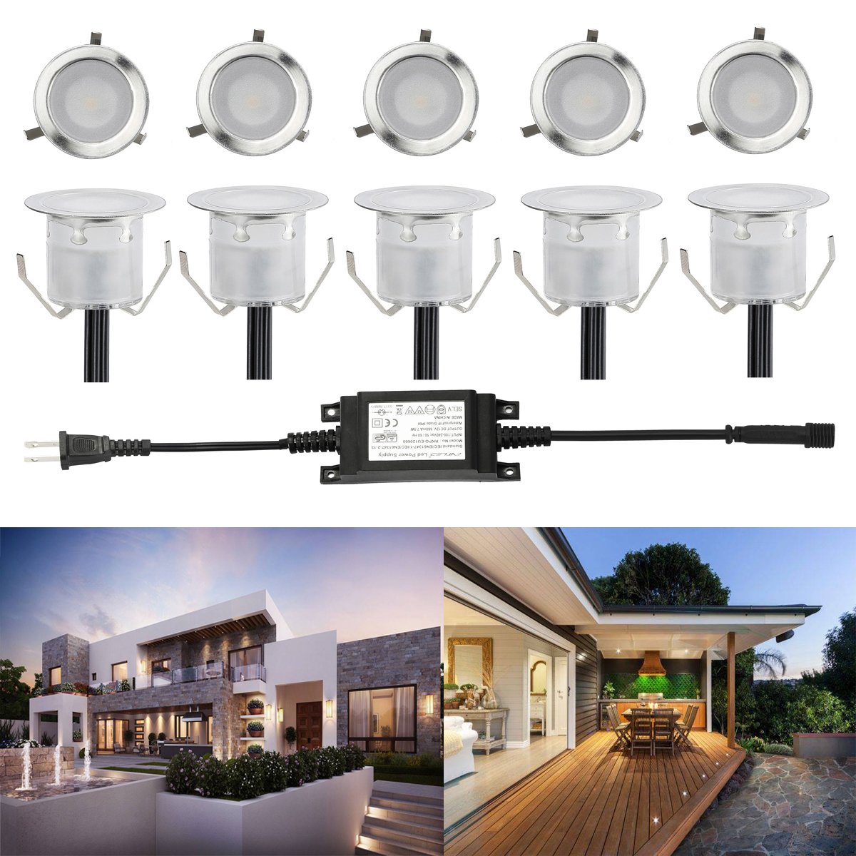 good quality FVTLED 10pcs Low Voltage LED Deck Lights Kit Garden