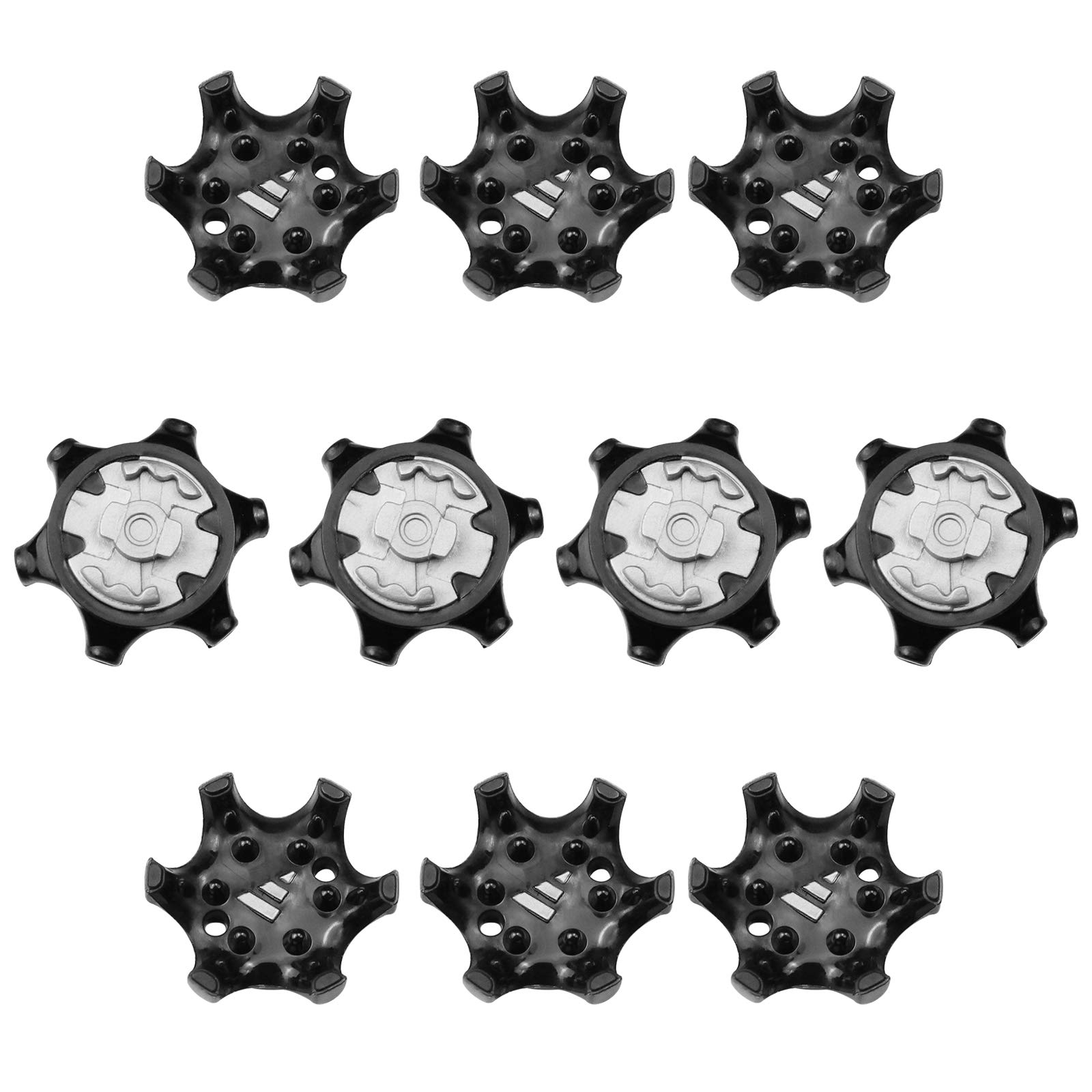 YunBey 10 pcs Golf Shoe Spikes Training Parts Golf Spikes Cleats Golf Shoe Spikes Replacement Easy Install to Golf Shoes (Black)
