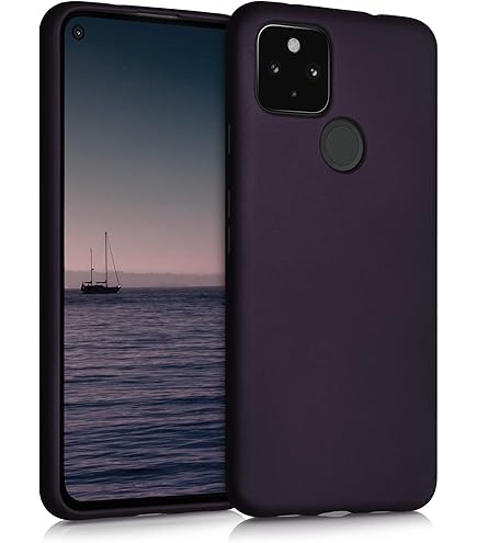 Kwmobile Case Compatible With Google Pixel 4a 5G Case - Soft Slim TPU Silicone Phone Cover - Blue-Grey - View #4