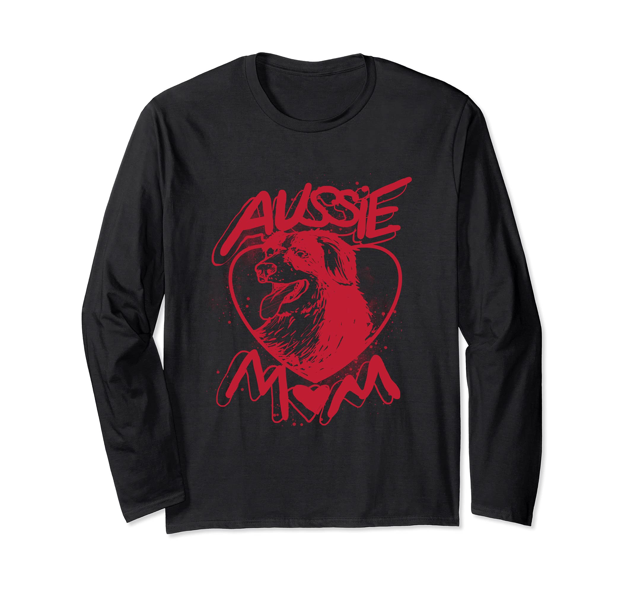 Aussie Australian Shepard Dog Mom Long Sleeve T-Shirt