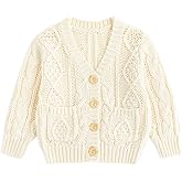 Simplee kids Baby Cardigan Cable Knit Toddler Cardigan Long Sleeve Fall Winter Open Front Knit Sweaters