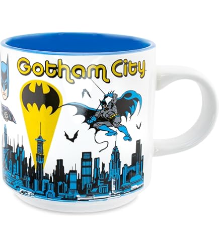 Amazon.com: Ceramic DC Comics 273965X Batman Boxed Mug Batman Logo, Black :  Home & Kitchen