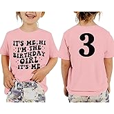 AG AGUU It’s Me I’m The Birthday Girl Shirts Kids Toddler Baby Girls Birthday Tees T-Shirt Party Outfits Tops 1-12 Years
