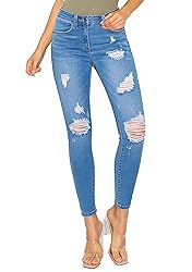 WAX JEAN Women's Butt I Love You Push-Up Destructed