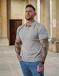 COOFANDY Mens Polo Shirts Stretch Causal V Neck