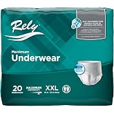 Rely&reg; Maximum Protective Underwear, Disposable, Maximum Absorbency, XXLarge (68" - 80"), 20 Count