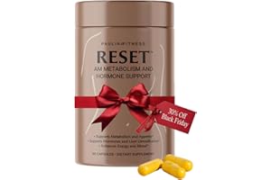 Paulina FITNESS Reset AM Metabolism and Hormone Support Supplement | Appetite Regulation, Metabolism Support, Enhanced Energy and Mood, Hormones | for Holistic Wellness | 90 Capsules