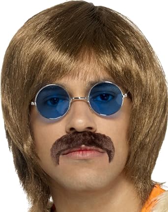 Amazon Com Adult Mens 1960s Groovy Singer Kit With Wig Tash