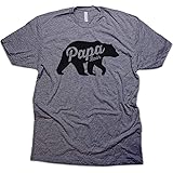 Papa Bear Men's T-Shirt New for Dad with Bonus Keychain