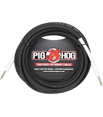 Amazon.com: Pig Hog PCH20BKR Black Woven Instrument Cable, 20ft