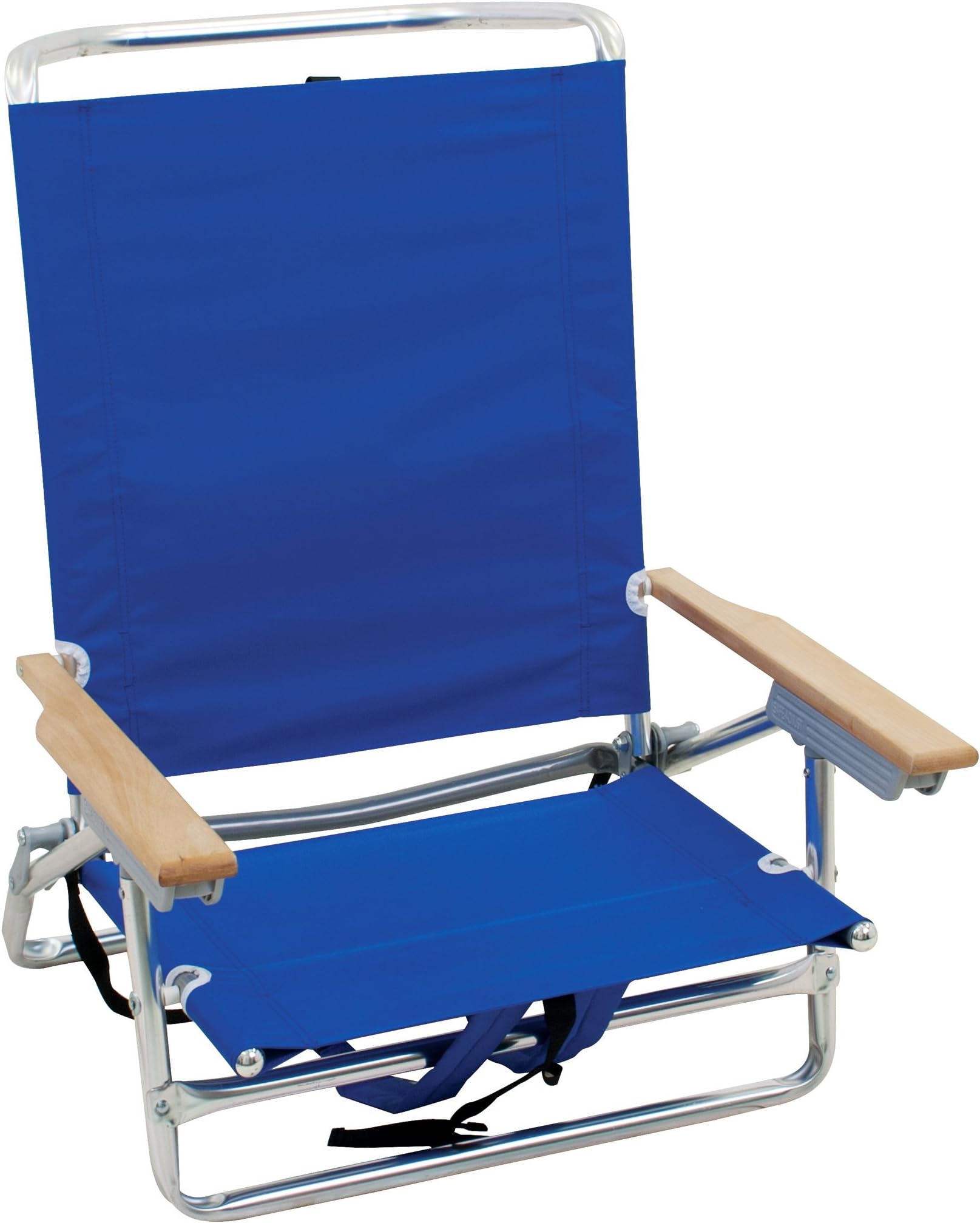 Beach Chair, Aluminum, Blue, 8 lbs