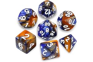 DND Polyhedral Dice Set with a Black Dice Bag for D&D RPG MTG Role Playing Table Games RPG Polyhedral Dice for Dungeon and Dr