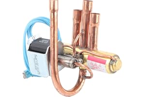 Mumusuki 4-Way Reversing Valve, HVAC Solenoid Valve for AC Refrigeration Systems, Air Conditioning Refrigeration Service Maintenance Accessory(1P)