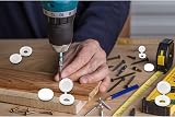 Siqian 50 Pcs Plastic Screw Caps White Concealing Screw Heads view 4