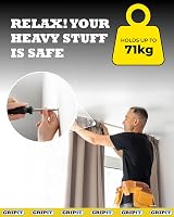 Gripit Yellow Heavy-Duty Plasterboard Fixings Pack 6 Holds 71kg Curtain Blind view 4