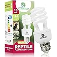 REPTI HOME UVB Reptile Light 15.0, 13W Intense UVA UVB Bulb for Reptiles, Terrarium Compact Fluorescent Lamp, Reptile UVB Light Bulb for Desert Reptiles & Amphibians