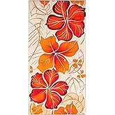 OHTMTHO Traditional Hawaiian Flower Beach Towel Oversized 36"x72" Quick Dry Microfiber Towels Pool Accessories Cruise Essentials Vacation Gifts Summer Must Haves for Swimming Camping Travel