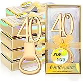 24PCS Gold 40th Bottle Opener for 40th Birthday Favors 40Th Gold Wedding Party Gifts 40 Birthday Party Souvenirs or Decorations for Guests