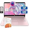HP Stream 14" HD Lightweight Laptop, Intel 4-core CPU, 16GB RAM, 224GB Storage(64GB eMMC + 160GB Docking Station), Intel Graphics, HD Webcam, 1 Year Office 365, WiFi, Bluetooth, Win 11s, Pink